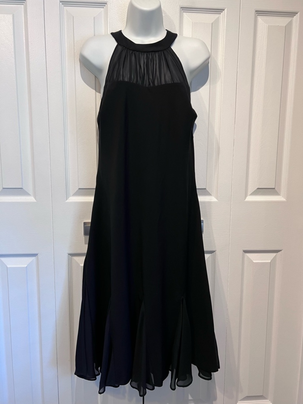 Leslie Belle Black‎ Fit & Flare Godet Hemline Dress Size 8P